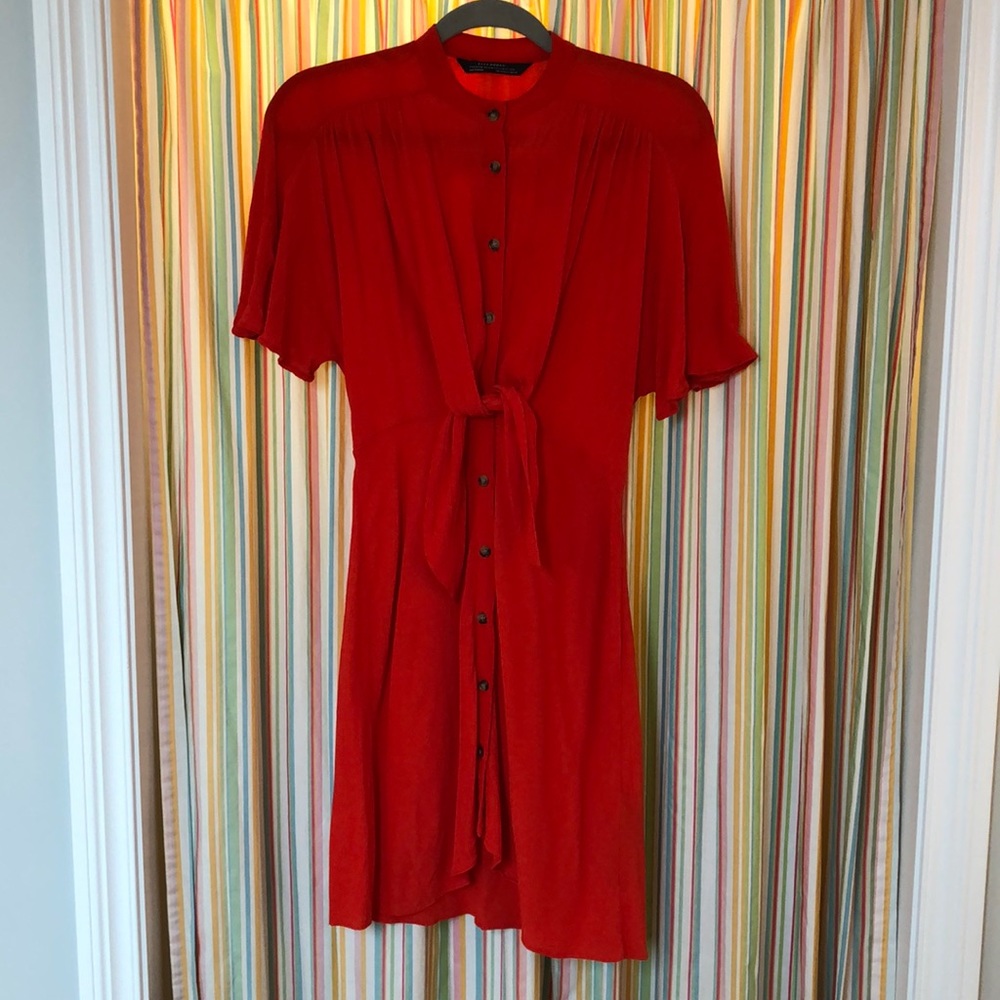 Zara button-up dress